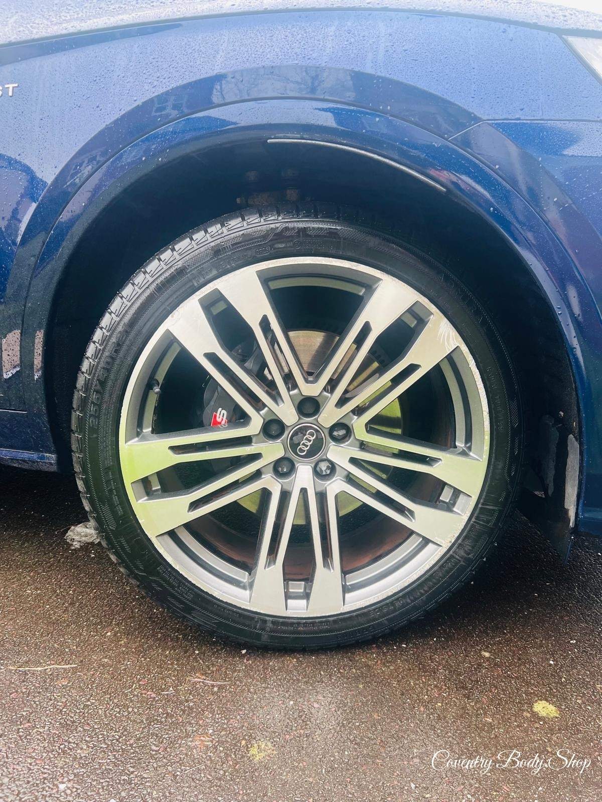 audi wheel arch scratch repair before and after (after)